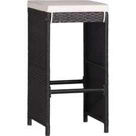 vidaXL Polyrattan Set 9-tlg. schwarz