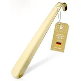 JK-Trade Schuhlöffel aus Edelstahl, gold, 2mm Materialstärke, Länge: 29cm
