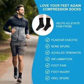 luxuskollektion Neuropathie Socken 4 Paar Schwarz