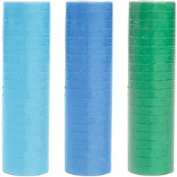 3 Rollen Luftschlangen hellblau blau grün Mix | schwer entflammbar