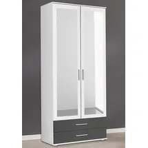 Rauch Rasa 85 x 188 x 52 cm weiß/graumetallic mit Spiegel