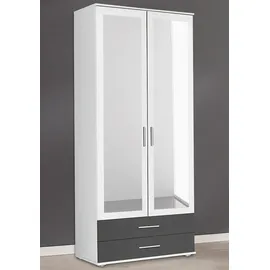 Rauch Rasa 85 x 188 x 52 cm weiß/graumetallic mit Spiegel