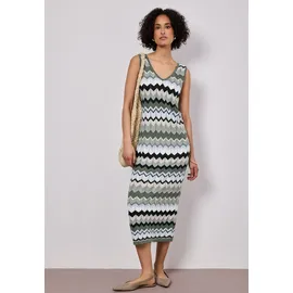 STREET ONE Midikleid Zick-Zack-Muster Grün 44