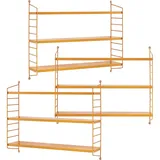 [en.casa] Modulares Wandregal Strängnäs 3er Set Orange