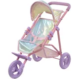 Olivia's Little World Von Teamson Kids Kinderwagen Spielzeug mit Aufbewahrung Für Puppen, Mehrfarbig Irisierend OL-00016