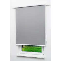 Lysel - Qualitätskassettenrollo abdunkelnd steingrau, (B x H) 80cm x 175cm in grau/steingrau