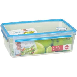 Emsa Clip & Close rechteckig transparent/blau 11,1 cm 5,4 l