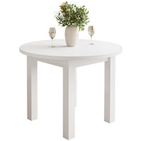 OLEA runder Esstisch, Weiß / Weiß - ø100 cm, ohne Stühle