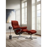 Stressless Relaxsessel STRESSLESS Mayfair Sessel Gr. ROHLEDER Stoff Q2 FARON, Cross Base Braun, Rela x funktion-Drehfunktion-PlusTMSystem-Gleitsystem-BalanceAdaptTM, B/H/T: 83 cm x 102 cm x 74 cm, rot (rust q2 faron) Lesesessel und Relaxsessel