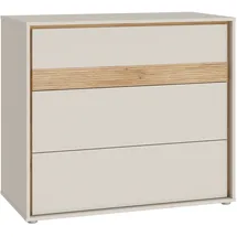 Forte Schubladenkommode 96,3 x 84,1 x 50,2 cm Beige