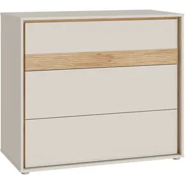 Forte Schubladenkommode 96,3 x 84,1 x 50,2 cm Beige