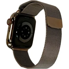 Apple Watch Series 10 GPS + Cellular 42 mm Titangehäuse gold, Milanaise Armband gold