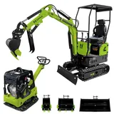 Zipper Combo-Set | Diesel-Minibagger 7,8 kW 7,2 kN | Diesel-Rüttelplatte 6,6 kW 46 kN
