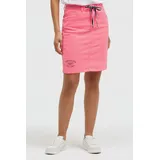 Soccx Jeansrock Damen Bedruckt Rot XL
