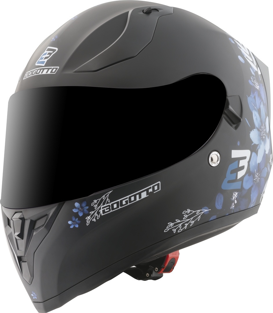 Bogotto H128 Fiori Helm, schwarz-blau, Größe M