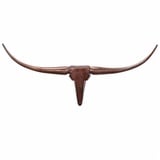 möbelando Dekogeweih Deko Geweih Bull M WL1.394 Bronze 100 cm Aluminium Design Hörner, 6 x 40 x 100 cm (B/H/L) braun