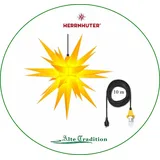 Herrnhuter Stern 68 cm Farbe gelb komplett Kunststoff für Außen, Kabel 10 m , Sterne - 68 cm - gelb