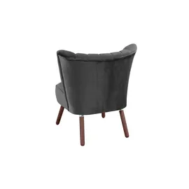 Max Winzer Sessel Alessandro Samtvelours 70 x 80 x 66 cm Schwarz