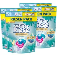 Weißer Riese Universal Trio-Caps Aromatherapie Floral Sensation 240 WL (2 x 120 Wäschen), Waschmittel mit Lotus, Vollwaschmittel mit intensivem Dufterlebnis