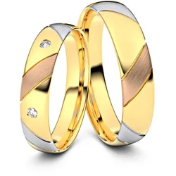 Trauringe Ahlen 750er Tricolorgold - 5661