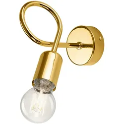 Licht-Erlebnisse Stylische Wandlampe MADALYNN Gold Metall Lampe