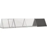 Kaninchenkäfig Anthrazit 403,5x80,5x71 Cm Verzinkter Stahl