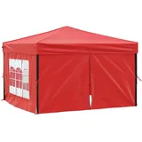 vidaXL Partyzelt Faltbar mit Seitenwänden Rot 3 x 3 m