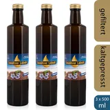 3 x Lausitzer Leinöl (kaltgepresstes Speiseleinöl Omega 3), 3 x 500ml