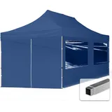 TOOLPORT Faltpavillon 3 x 6 m inkl. 4 Seitenteile blau 59020