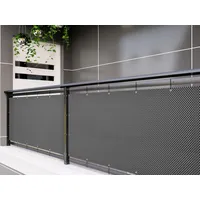 Dynamic24 Polyrattan PVC Sichtschutzmatte 300x90 Balkon Sichtschutz Zaun Windschutz