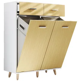 VCM Landos Hochschrank 97 x 79 x 35 cm Weiß Holz