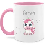 Tasse Tassen 325ml - Süßes Einhorn Unicorn Fabelwesen - 325 ml - Rosa - einhorntassen name wunschname personalisierte und unicorns einhörnern personlisierte tasse+personalisiert einhörner