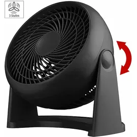 Sichler Haushaltsgeräte Neigbarer Ventilator 23 cm Tischventilator Schwarz