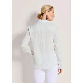 Madeleine Hemdbluse mit Streifenmuster Schwarz/Weiß 44