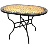 Marokkanischer Mosaiktisch Gartentisch Tisch Esstisch Garten Marokko Oval 100cm