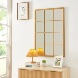 [en.casa] Wandspiegel, Gold, Glas, Rechteckig, 60x90x1.8 cm,