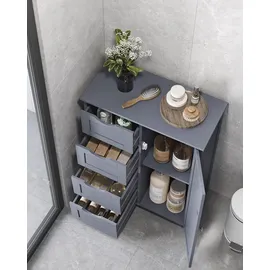 VASAGLE Badschrank 30 x 55 x 81 cm Grau