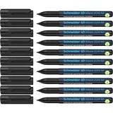 Schneider Maxx 224 M Universal-Marker (permanent, Cap-Off-Ink, nachfüllbar, 1,0 mm) 10er Packung schwarz