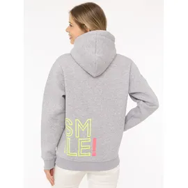 Zwillingsherz Hoodie SMILE grau XL