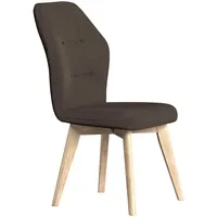 Livetastic Stuhl, Braun, Textil, Holz, Eiche, vollmassiv, konisch, 48x90x56 cm, Esszimmer, Stühle, Esszimmerstühle, Vierfußstühle