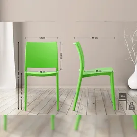 CLP Gartenstuhl Meton 42 x 42 x 81 cm grün 2 St.