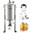 Vevor konischer Gärbehälter Edelstahl 60 L Gärtank für Heimbrauen, Gärkessel mit konischem Boden & 3 Lenkrollen & Deckel & Griff & Thermometer, Gärfass für Wein- und Biergärung