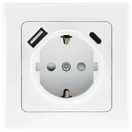 Delphi Schuko-Steckdose Unterputz Weiß