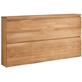 Lomadox Schuhschrank Eiche massiv geölt SALACH-64 mit 2 Klappen, hängend, B/H/T: ca. 160/84/24 cm