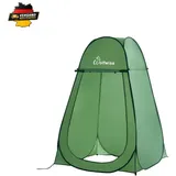 Pop-Up Duschzelt 1,9m Schwarz UV-Schutz Wasserfest
