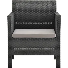 vidaXL Garten-Lounge-Set 2-tlg. anthrazit