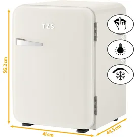 First Austria FA-5172-3-CR Mini-Kühlschrank 40 l 56,2 cm hoch Retro beige