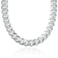 JEWLIX Panzerkette OVA Panzerkette Herren Unique 925er Silber 12 mm (Länge: 55cm) silberfarben 55 cm