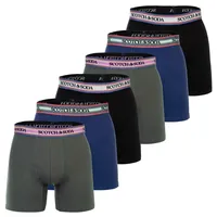 Scotch & Soda Boxershort 6er Pack in Schwarz/Grün XL