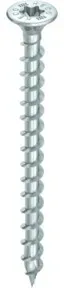 HECO Senkkopf TOPIX-plus 5,0 x 50 mit Frästaschen, HECO-Drive, HD-25, Variables Vollgewinde, verzinkt blau, A3K